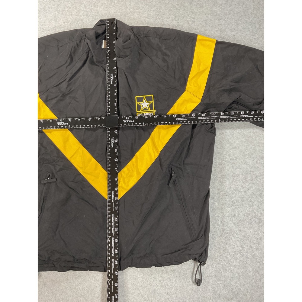 US Army APFU Physical Fitness Uniform Jacket Black Yellow Small Short 2667 - Picture 3 of 5